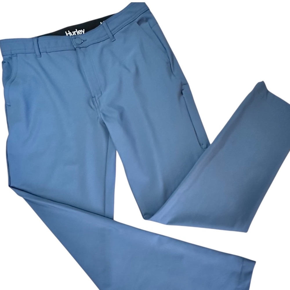 Hurley Golf Pants Mens 34x34 Blue Grey Excellent Performance Casual Preppy Logo